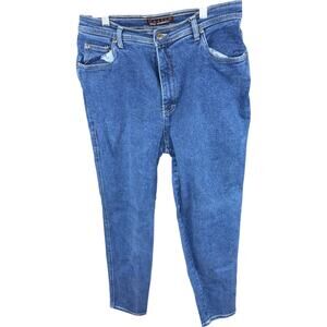 Gloria Vanderbilt Stretch Jeans 16 Short Blue Denim Mid Rise Tapered CottonBlend
